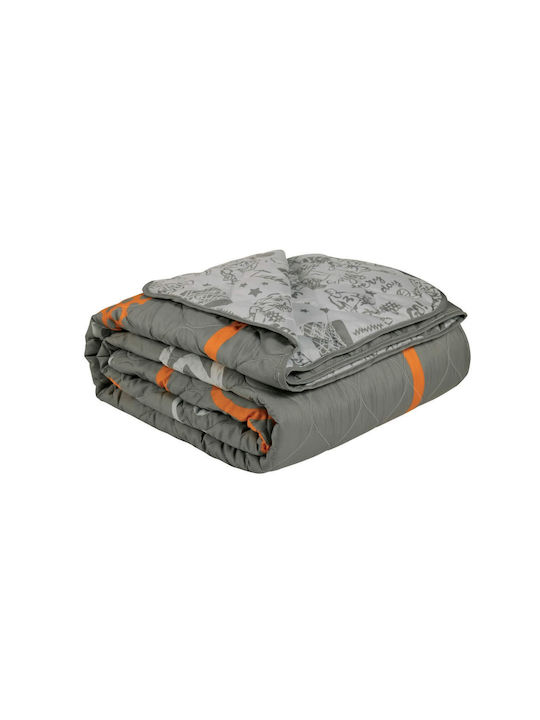 Das Home Kids Quilt Single Basketball Love Gray Orange 160x220cm