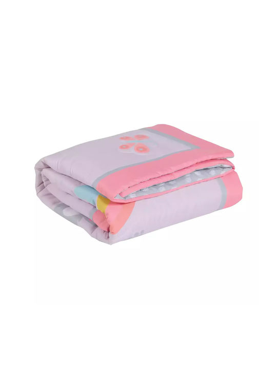 Das Home Baby Quilt 110x150cm Grey, Pink