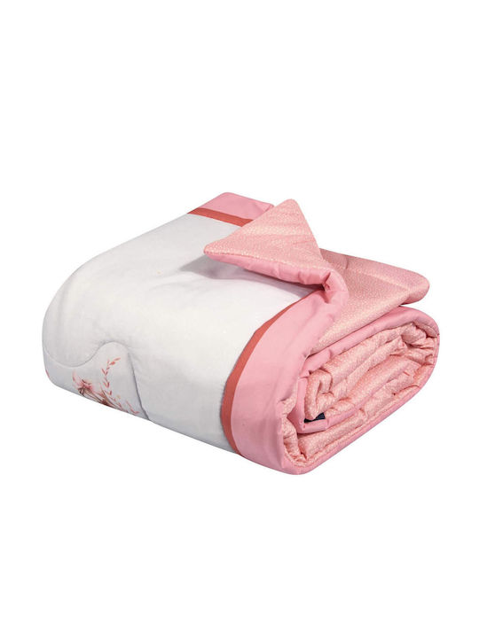Greenwich Polo Club Baby Quilt 110x150cm Grey, Pink
