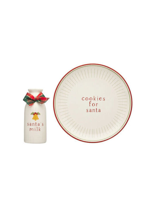 Pearhead Ceramic Santa Plate and Mug Set Pearhead Ceramic Santa Plate and Mug Set