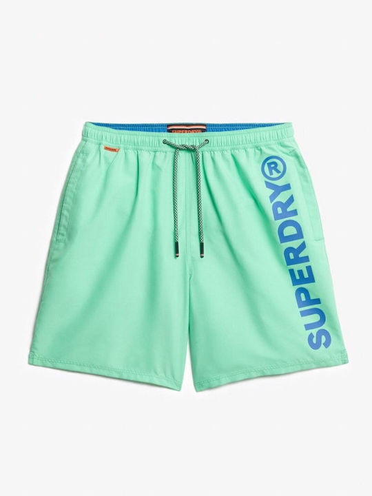D3 Sport Graphic 17 Swim Short Men's Swimwear Shorts Green with Patterns