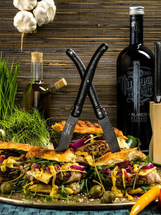 Laguiole Black Stonewash Μαχαίρια Steak από Ανοξείδωτο Ατσάλι 6τμχ
