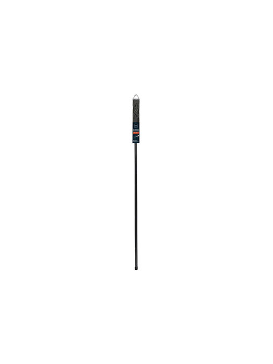 Douceur d'Intérieur Extendable Metallic Curtain Pole Arabesque Single Φ19mm 210-120cm Black