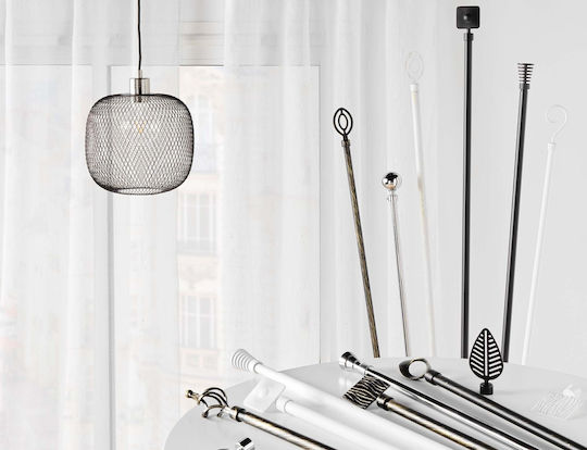 Douceur d'Intérieur Сгъваемо Металик Корниз Rollis Φ19мм 210-120cm Chrome