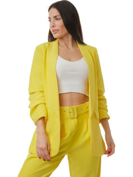 Yellow Trousers and Blazer Set