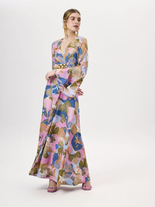 Summer Maxi Wrap Printed Dress