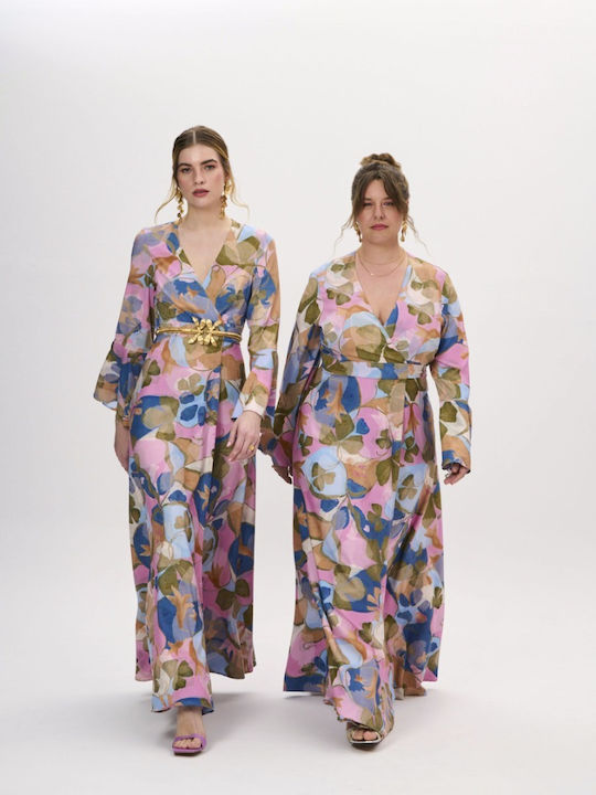 Summer Maxi Wrap Printed Dress
