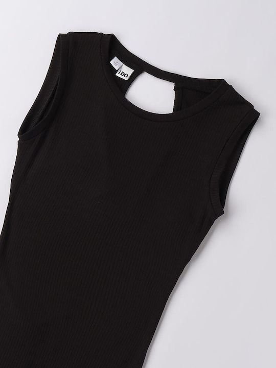 Dress Children's Dress Sleeveless Knitted Black