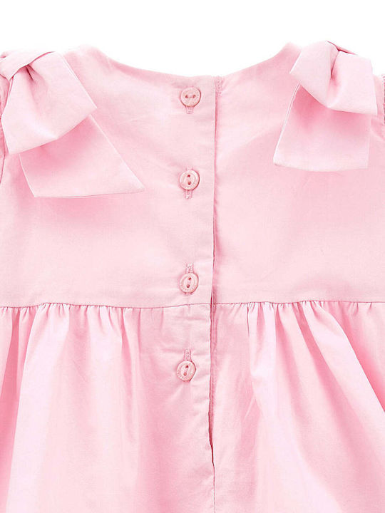 -cute Poplin Dress Baby Girls-37e900 Children's Dress Pink