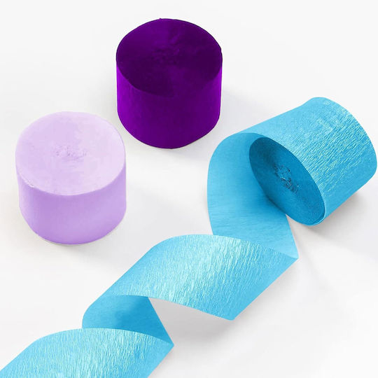 Thick Stretchable Crepe Ribbons Multicolour Set of 6 Pieces