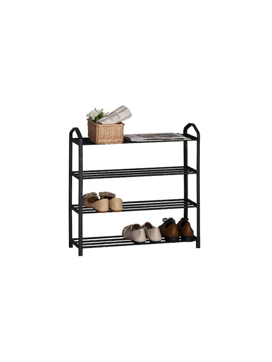 Plastic Shoe Organizer Black 62x20x62cm