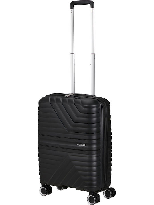 American Tourister Βαλίτσα Ταξιδίου Καμπίνας Σκληρή Shadow Black με 4 Ρόδες Ύψους 55εκ.