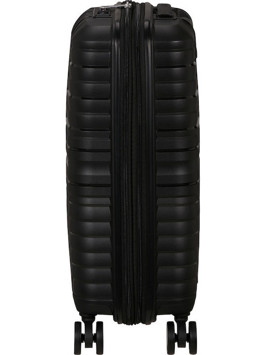 American Tourister Βαλίτσα Ταξιδίου Καμπίνας Σκληρή Shadow Black με 4 Ρόδες Ύψους 55εκ.