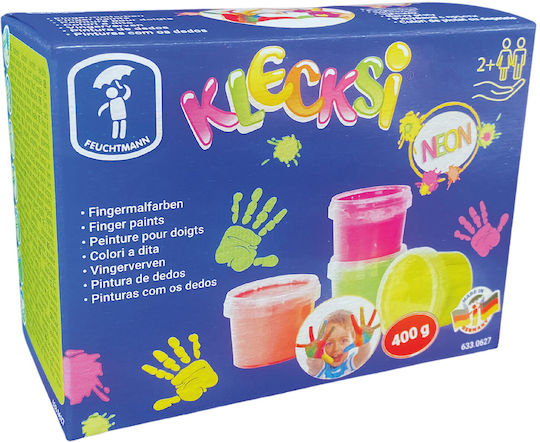 Vopsea pentru degete 4 culori neon