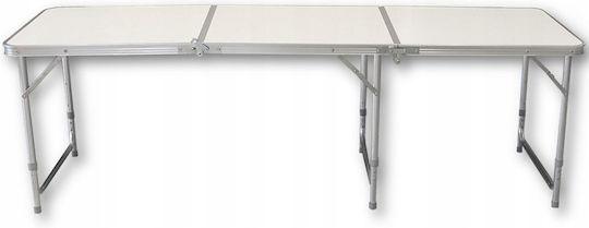 Tabelul Aluminiu pentru Camping Pliabil în cazul în care 60x12cm Alb