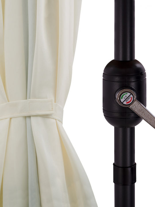 Square Aluminum Parasol Cambell Beige / Grey 1.8x2.7xH2.53m