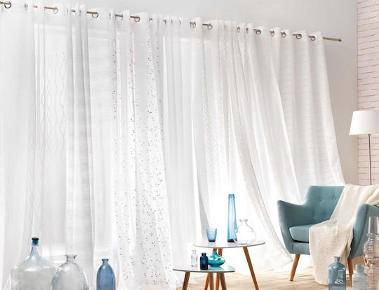 Douceur d'Intérieur με Τρουκς Λευκή 140x280εκ. Douceur d'Intérieur με Τρουκς Λευκή 140x280εκ.