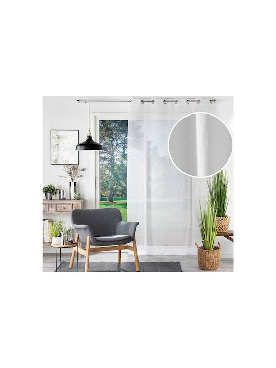 Douceur d'Intérieur Κουρτίνα με Τρουκς Λευκή 140x280εκ.