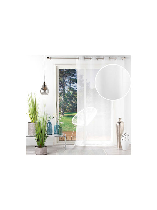 Douceur d'Intérieur Κουρτίνα με Τρουκς Λευκή 140x240εκ.