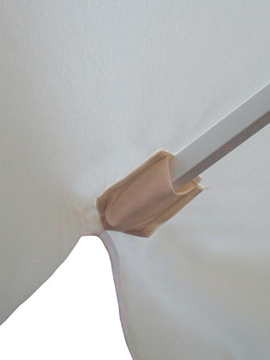 Round Aluminum Parasol 5149 White Diameter 2.2m