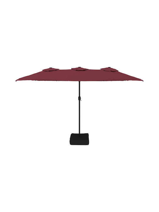 Garten- und Terrassen-Sonnenschirm Rundschreiben Aluminium Burgundisch F4.49xH2.45m