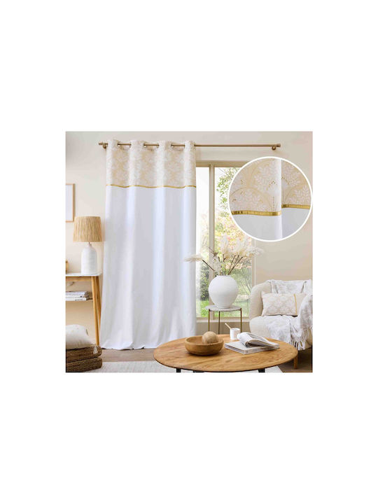 Douceur d'Intérieur Κουρτίνα με Τρουκς Λευκή 140x240εκ.