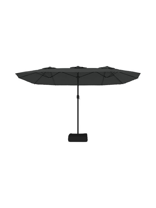 Runde Aluminium-Garten- und Terrassen-Sonnenschirm Grau F4.49×Y2.45m