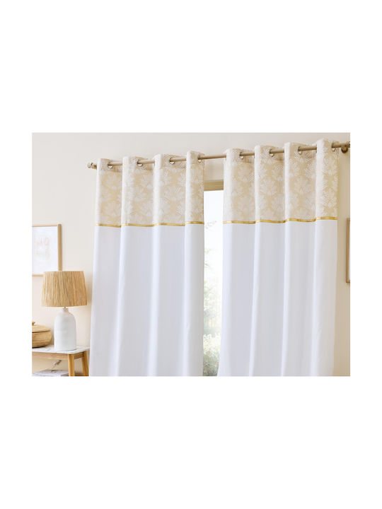 Douceur d'Intérieur Κουρτίνα με Τρουκς Λευκή 140x240εκ.
