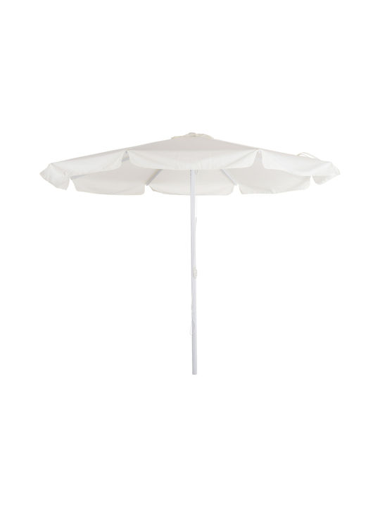Umbrelă Profesională Rotundă Din Aluminiu Ecru Φ3xÎ2,5m