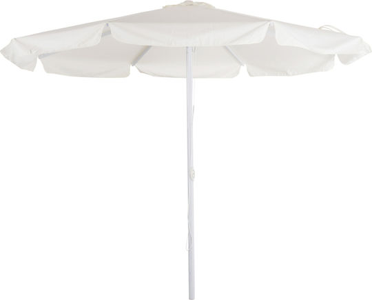 Професионален Кръгъл Алуминиев Чадър Екрю Ф3xВ2.5м