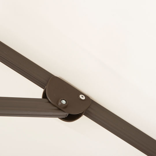 Umbrelă Profesională Suspendată Rotundă Din Aluminiu Ecru Φ3m