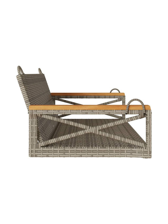 Rattan Swing Gray L109xW62xH40cm