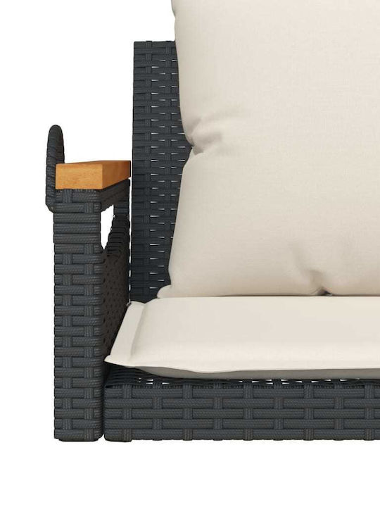 Rattan Swing Gray with 110kg Maximum Weight Capacity L109xW62xH40cm