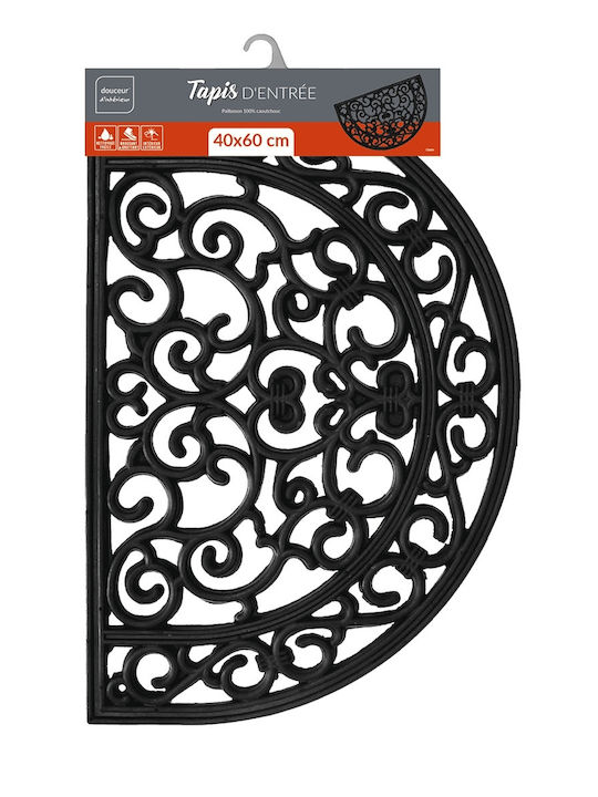 Douceur d'Intérieur Entrance Mat Anti-slip Odelin Black 60x40cm Thickness 10mm