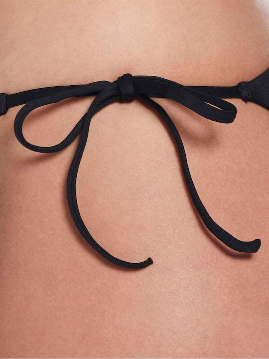 Bikini Slip with Laces Black