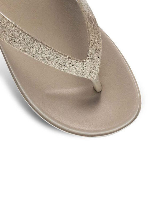 Damen Zehentrenner In Gold Farbe