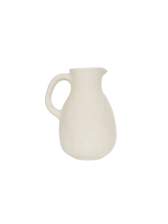 Globostar Künstlicher Garten Armenoville 215063 Dekorative Keramikvase Beige Φ18 X H33 cm
