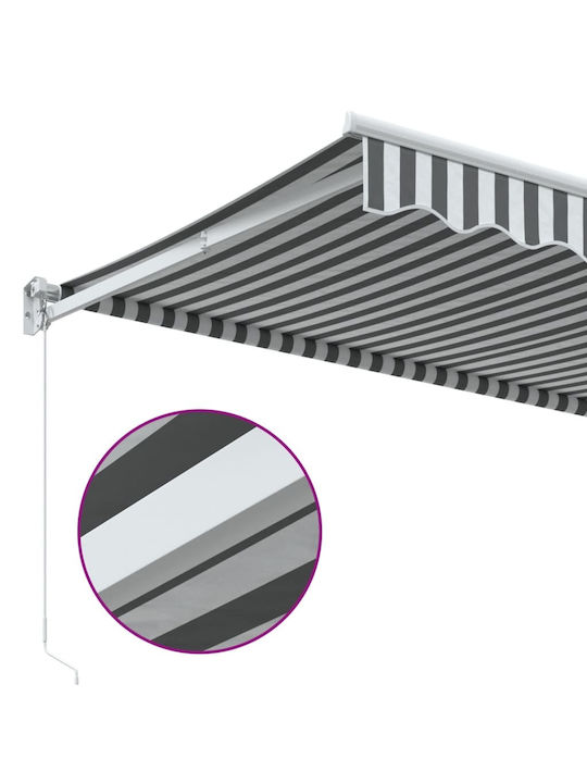 vidaXL Zelt Terrasse mit LEDs Gray 3x2.5m