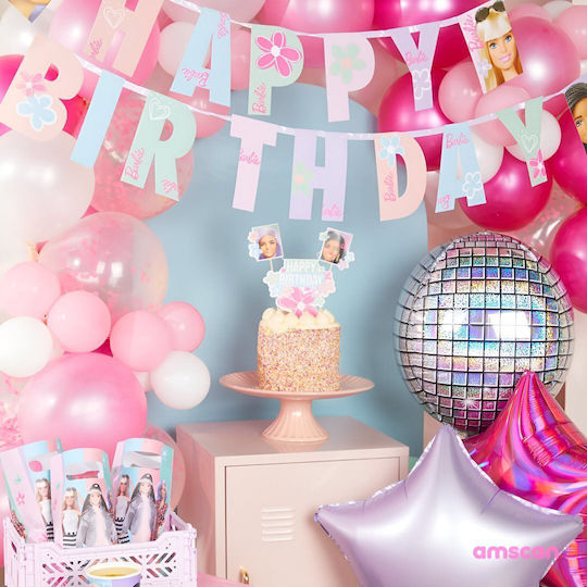 Garland Letters Happy Birthday Barbie Sweet Life 15 X 180 cm