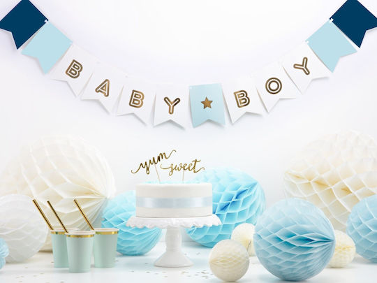 PartyDeco Banner Für Party Buchstaben In Blau Farbe