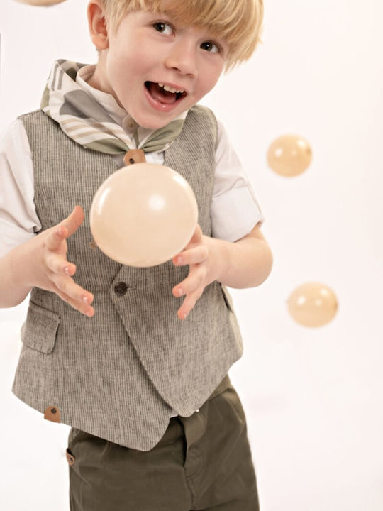 Baby Bloom Βαπτιστικό Κοστούμι με Γιλέκο για Αγόρι Πράσινο