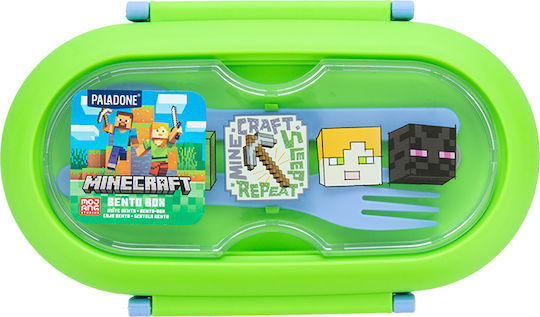 Minecraft Πλαστικό Παιδικό Δοχείο Φαγητού Πολύχρωμο