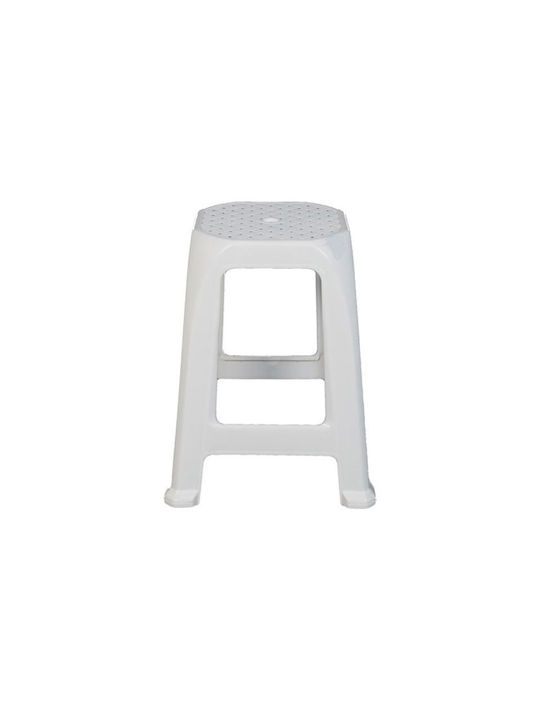 Plastic Outdoor Stool A00069 White 35x35x45cm