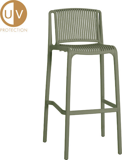 Hocker für Bar Für den Außenbereich aus Polypropylen Polly Ladi 4Stück 52.5x49x100cm