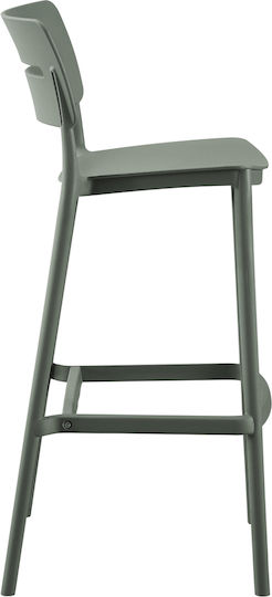 Stool for Bar Outdoor Snod2 Olive Green 37x50x101cm