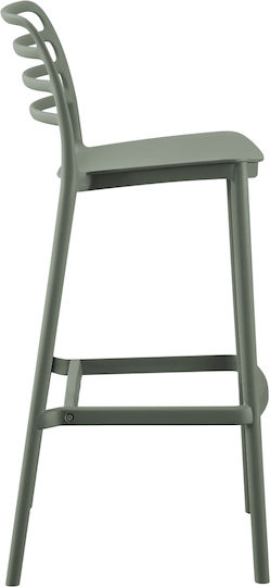 Табуретка Бар За външна употреба от Полипропилен Snod Olive Green 1бр 37.2x50x101см