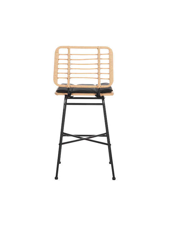 Stool for Bar Outdoor Allegra Black, Beige 46x46x99cm