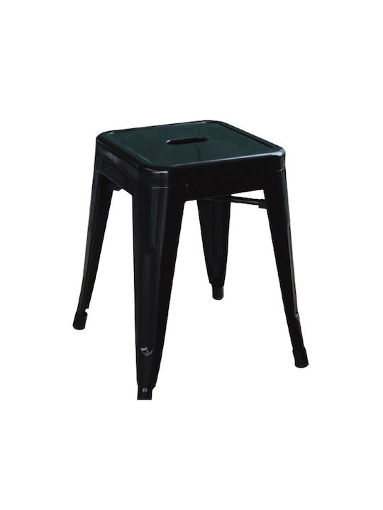 Metallic Outdoor Stool Relix Black 39x39x45cm E5195 1