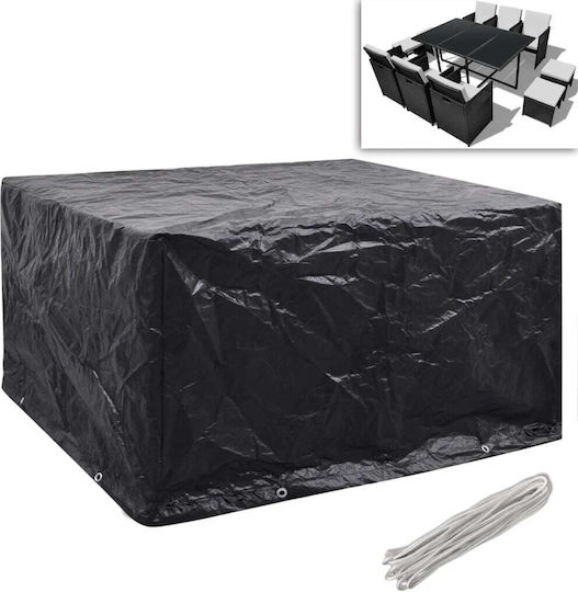 vidaXL Waterproof Dining Table Cover Black 172x113x73cm 2pcs