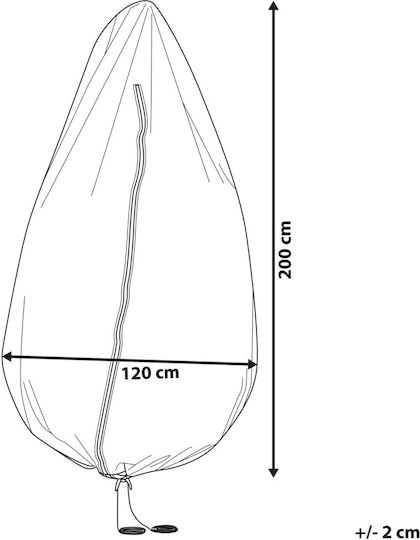 Beliani Προστατευτικό Κάλυμμα Κούνιας 200x200x120εκ. σε Γκρι Χρώμα